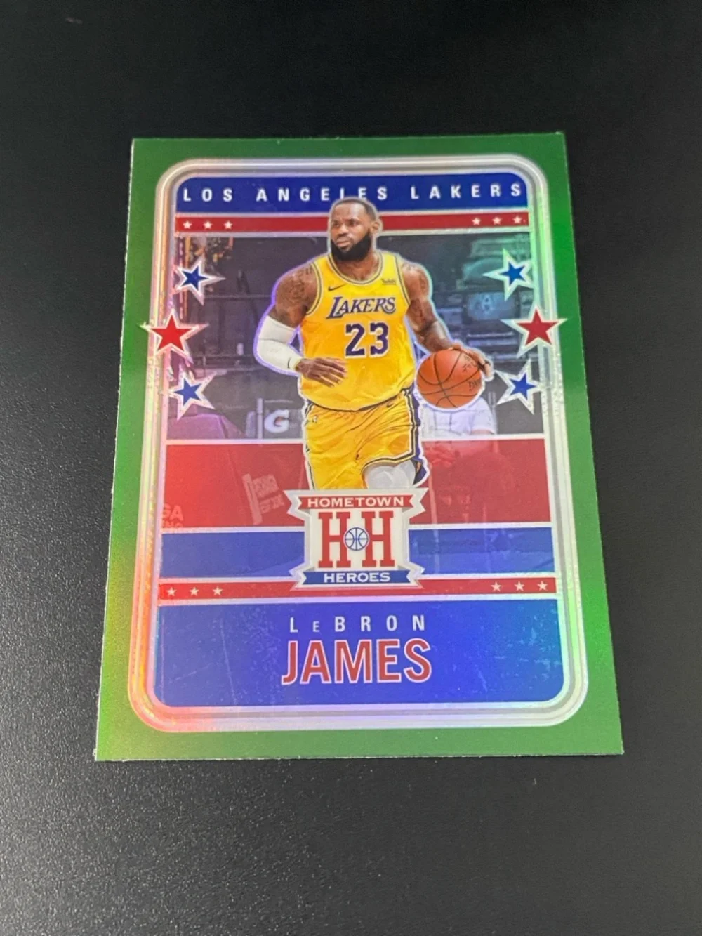 #557 LeBron James Green 2020-21 Panini Chronicles Basketball Los Angeles Lakers - Picture 2 of 3